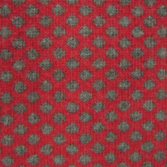 Cashmer Italy Gray/Red Polka Dot Scarf - Picture 12 of 12